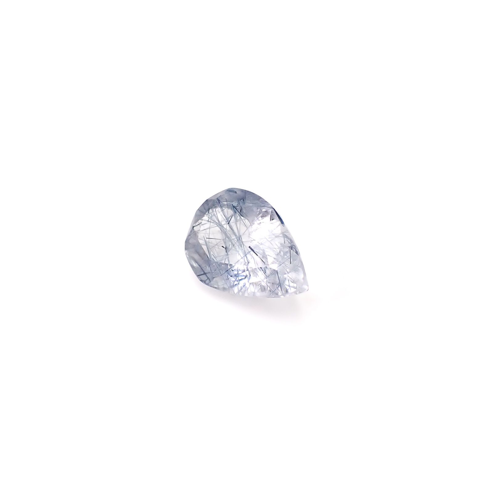 インディゴライトインクォーツ ブラジル産 2.17ct / 11x7.4mm前後 [260331837]