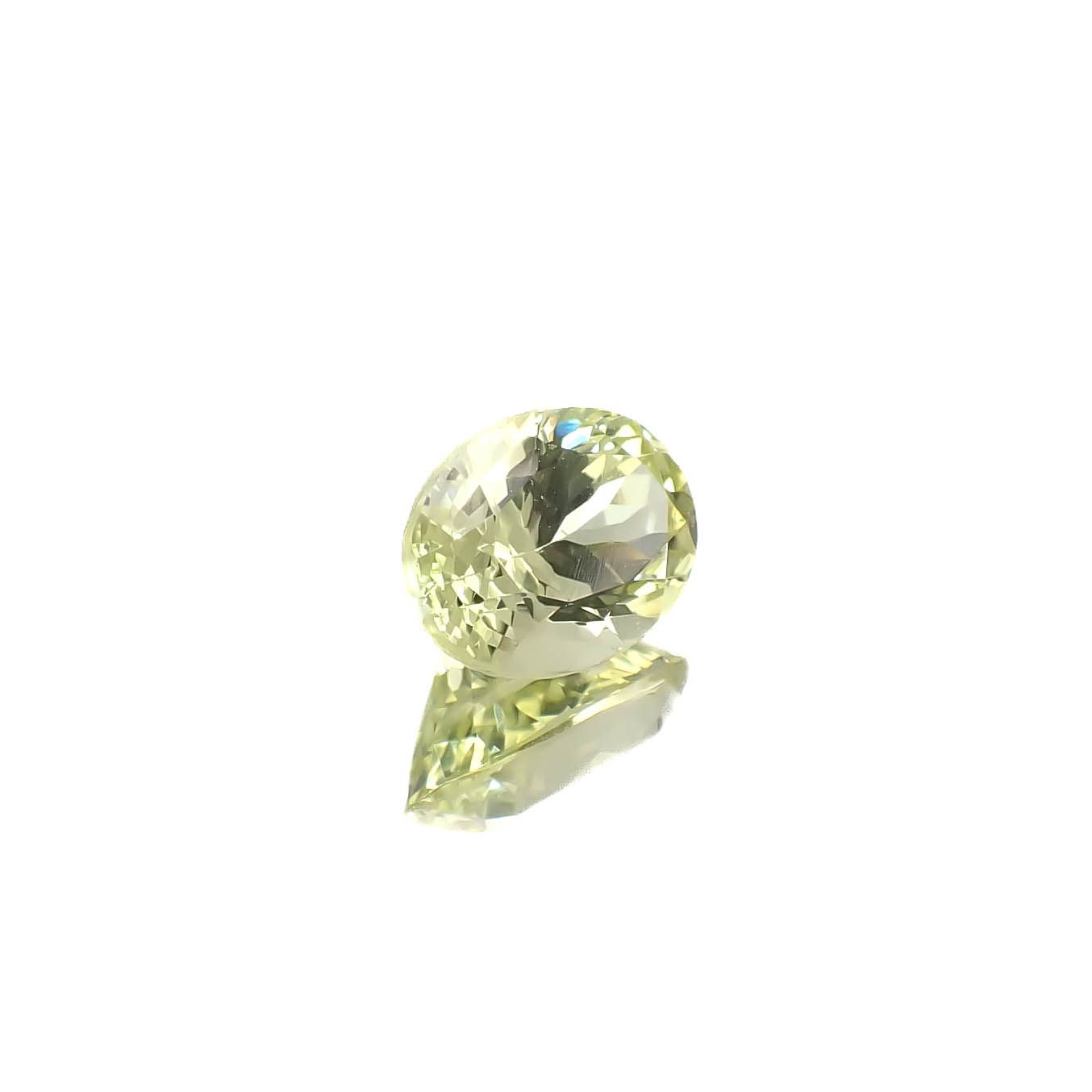 クリソベリル(宝石名イエロー・クリソベリル)スリランカ/マダガスカル産 1.605ct ソ付(彩珠)[250530414]8x5.9mm前後