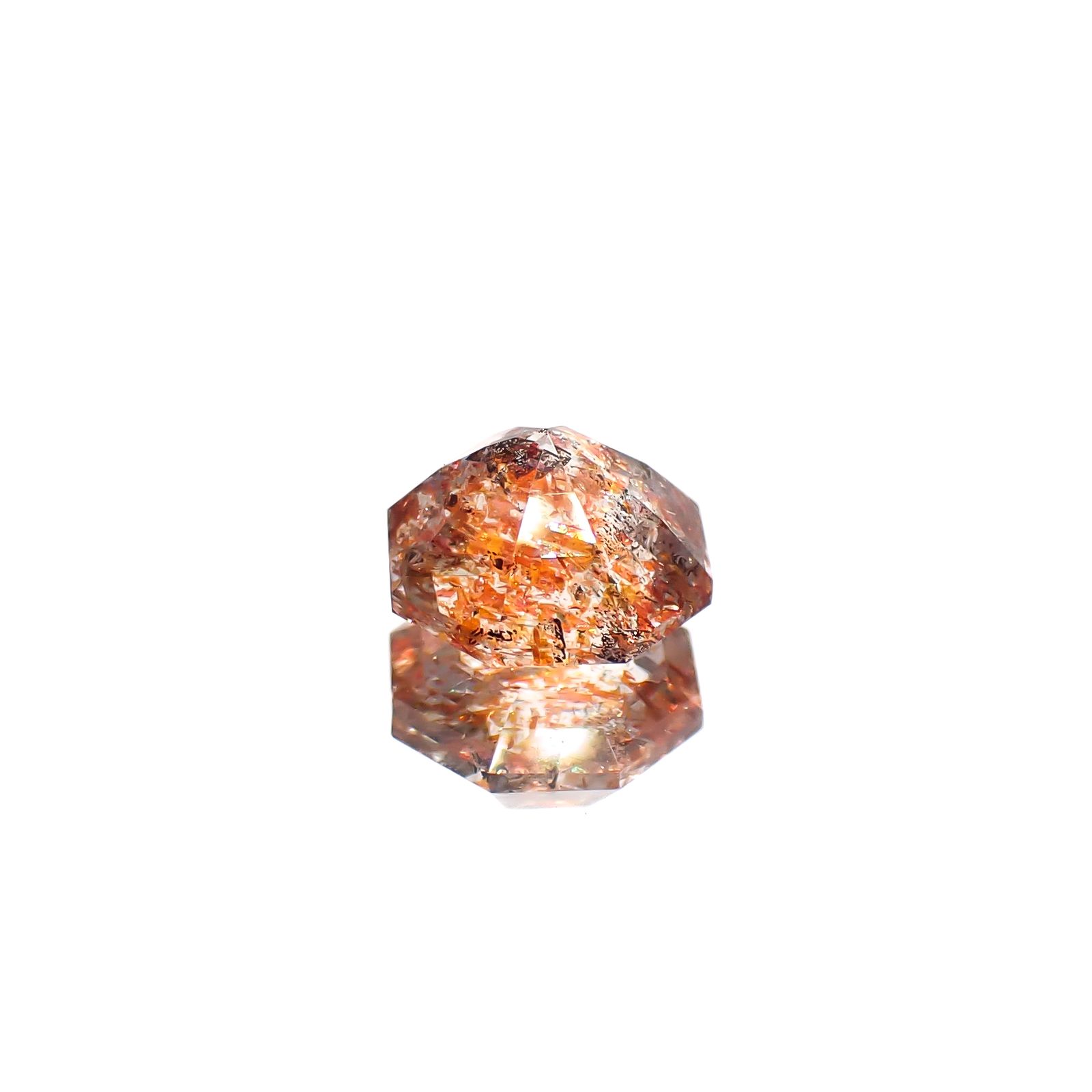 ◇オクタゴンカット◇イリュージョンサンストーン タンザニア産 0.95ct[240628266]6.4x6.3mm前後
