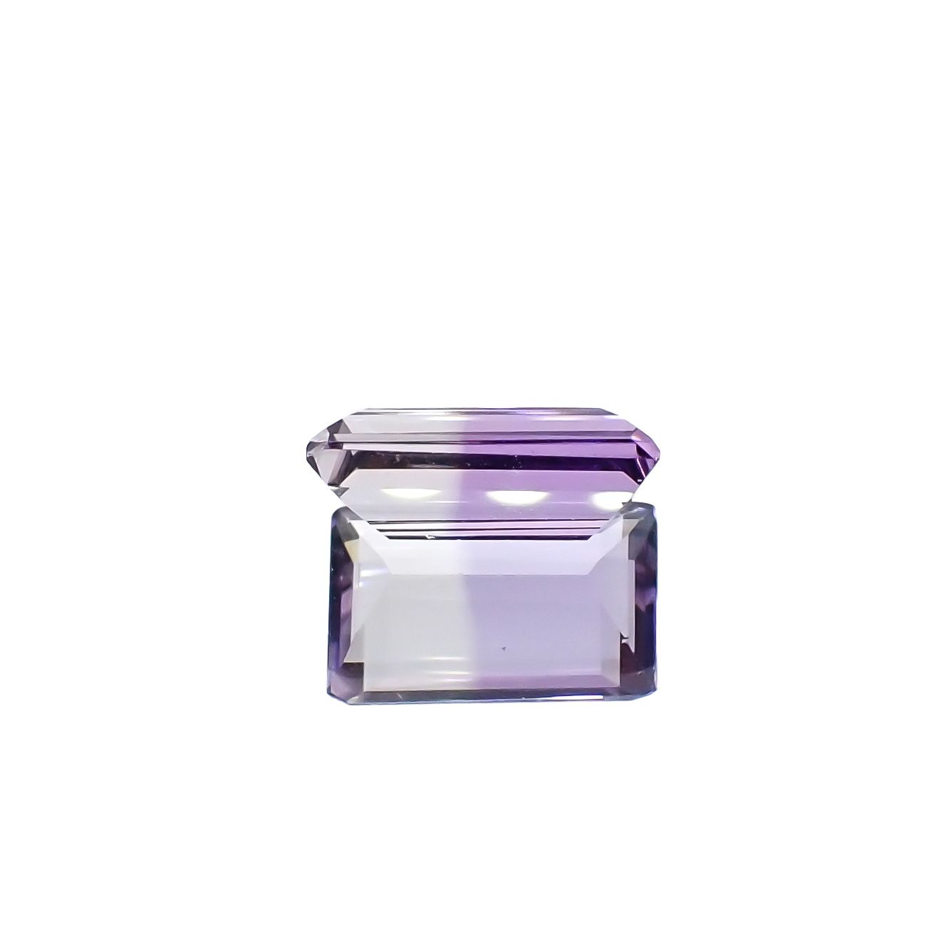 アワーグラスアメジスト(宝石名バイカラー・クォーツ)モロッコ産 1.80ct 識別済[231225097]9.9x6.2mm前後
