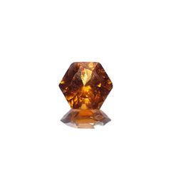 ◇ヘキサゴンカット◇ヘソナイトガーネット(宝石名ガーネット)スリランカ産 1.12ct 識別済[230421607]6x6mm前後