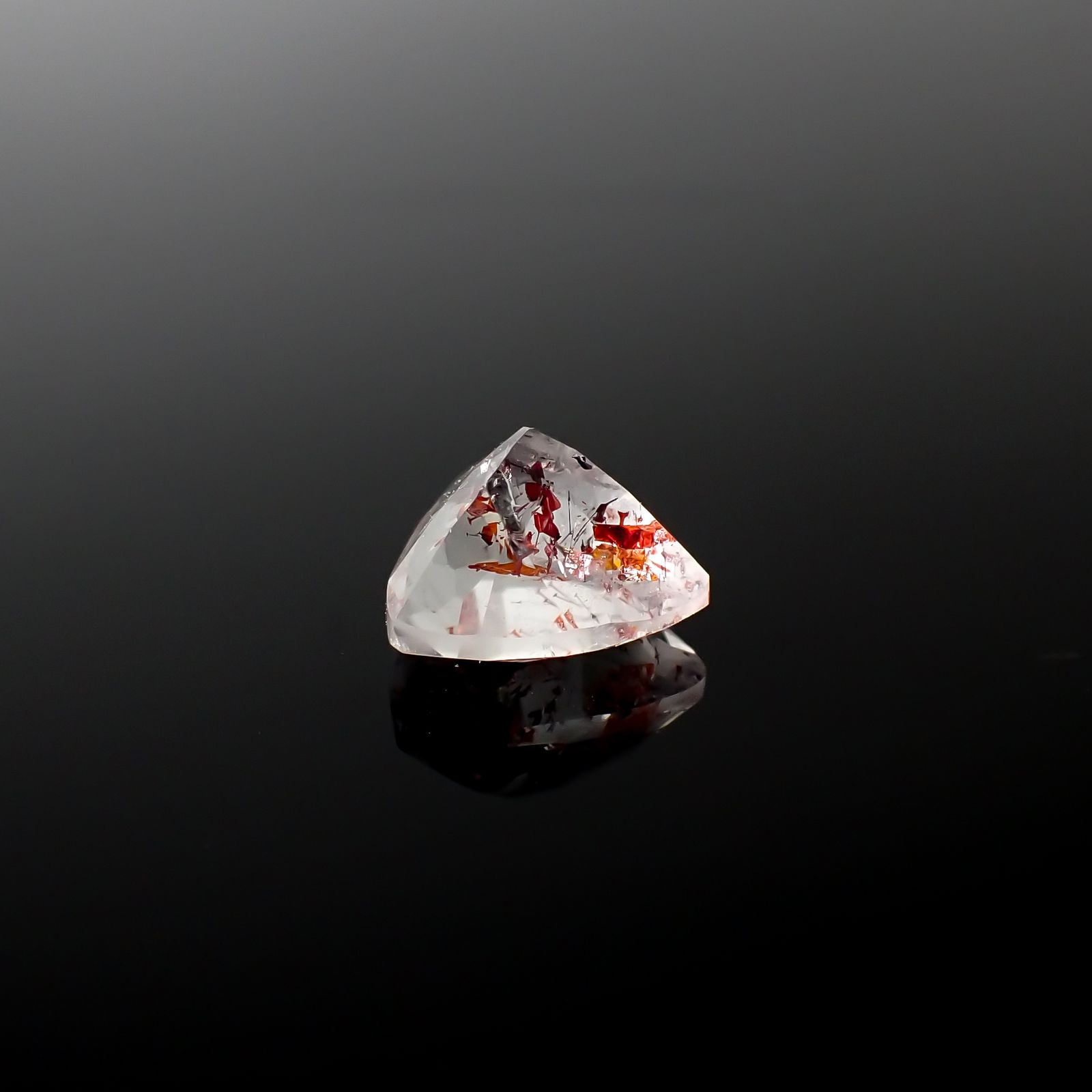 ファイヤークォーツ ナイジェリア産 1.55ct[240326721]7.7x7.7mm前後