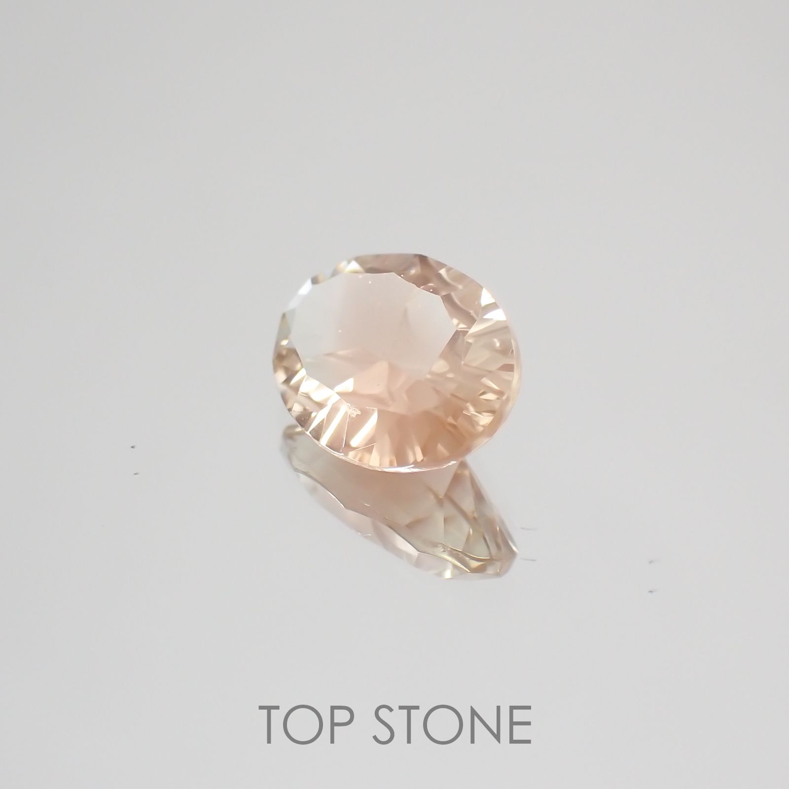◇コンケーブカット◇オレゴンサンストーン(宝石名ラブラドライト) アメリカ・オレゴン州産 1.23ct 識別済[210410421]9×6.6mm前後