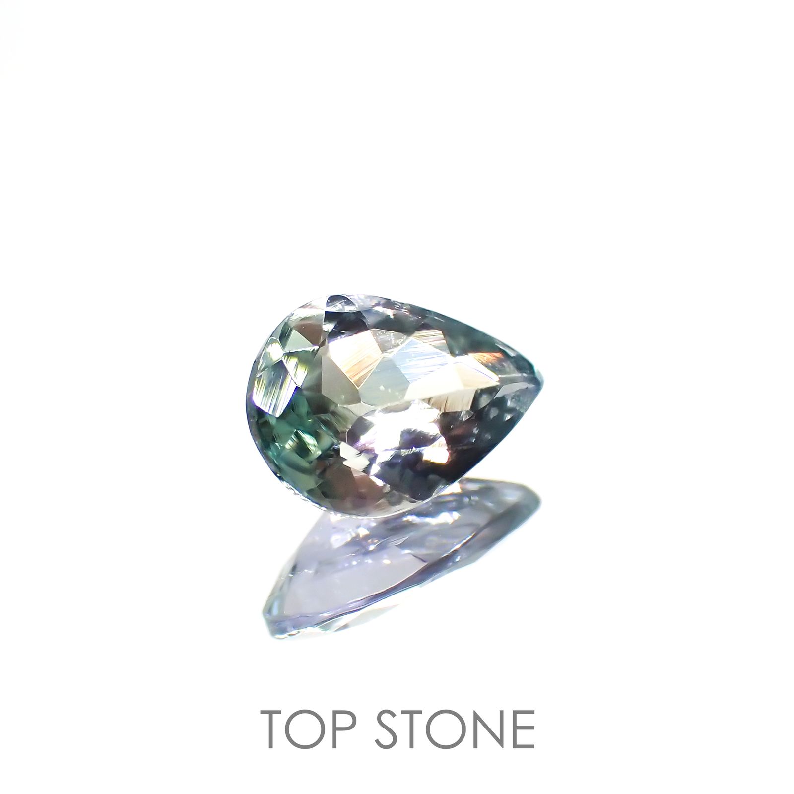バイカラータンザナイト(宝石名バイカラー・ゾイサイト) タンザニア産 0.63ct 識別済[210812661]7.2×5.1mm前後