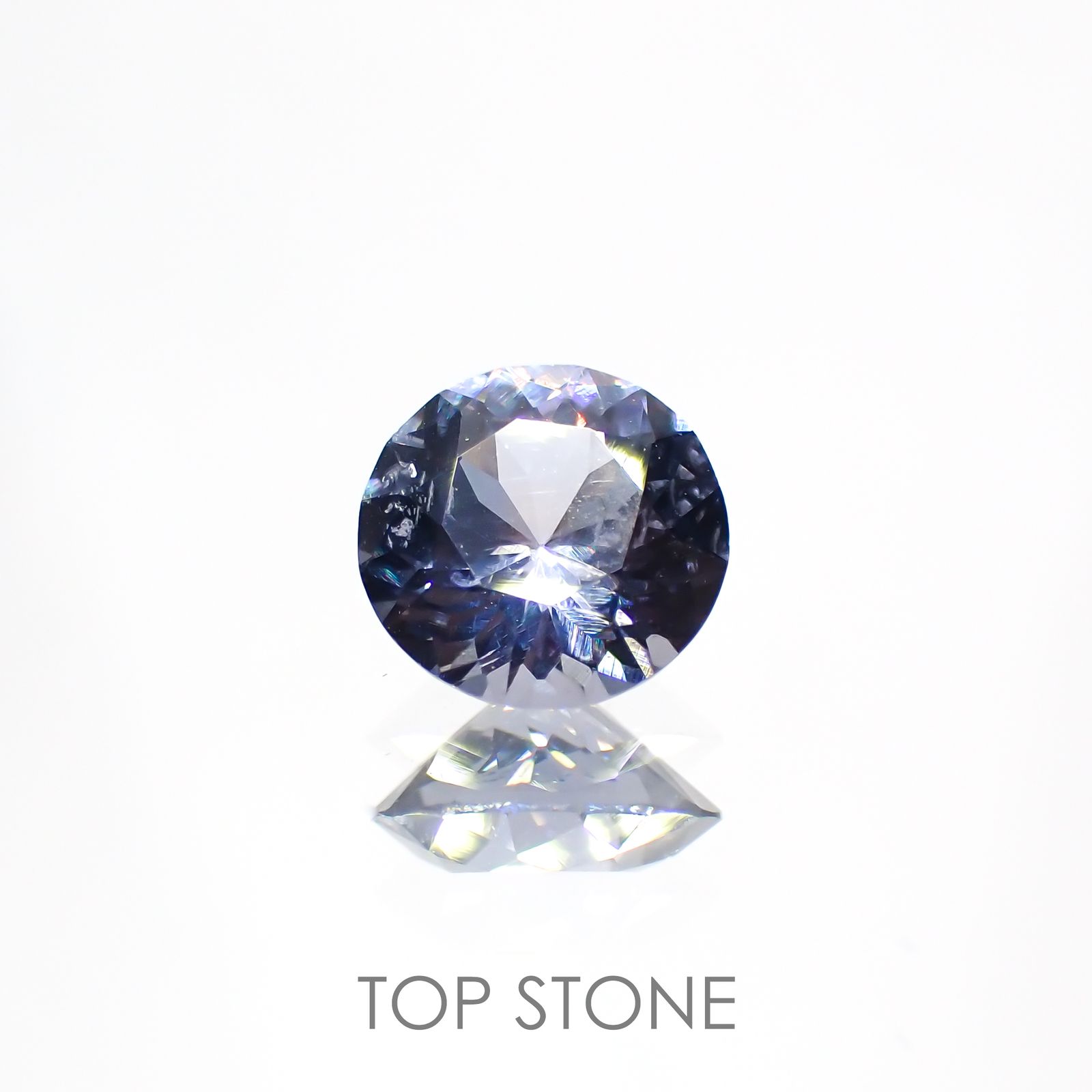 グレイッシュブルースピネル ビルマ産 ルース 0.81ct[210913465]6.1×6.1mm前後