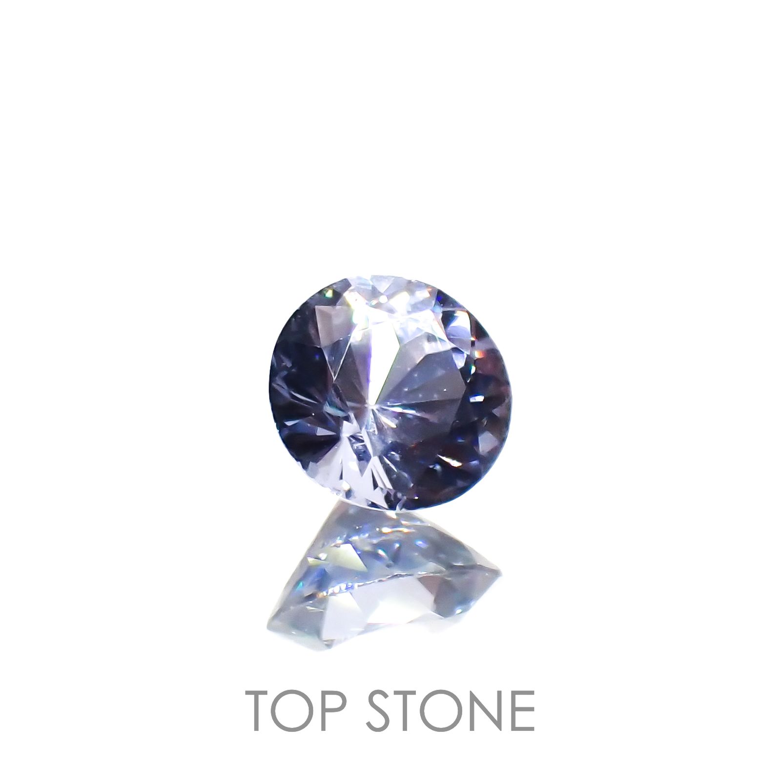グレイッシュブルースピネル(宝石名スピネル)ビルマ/マダガスカル産 0.26ct 識別済[221219505]3.9x3.8mm前後