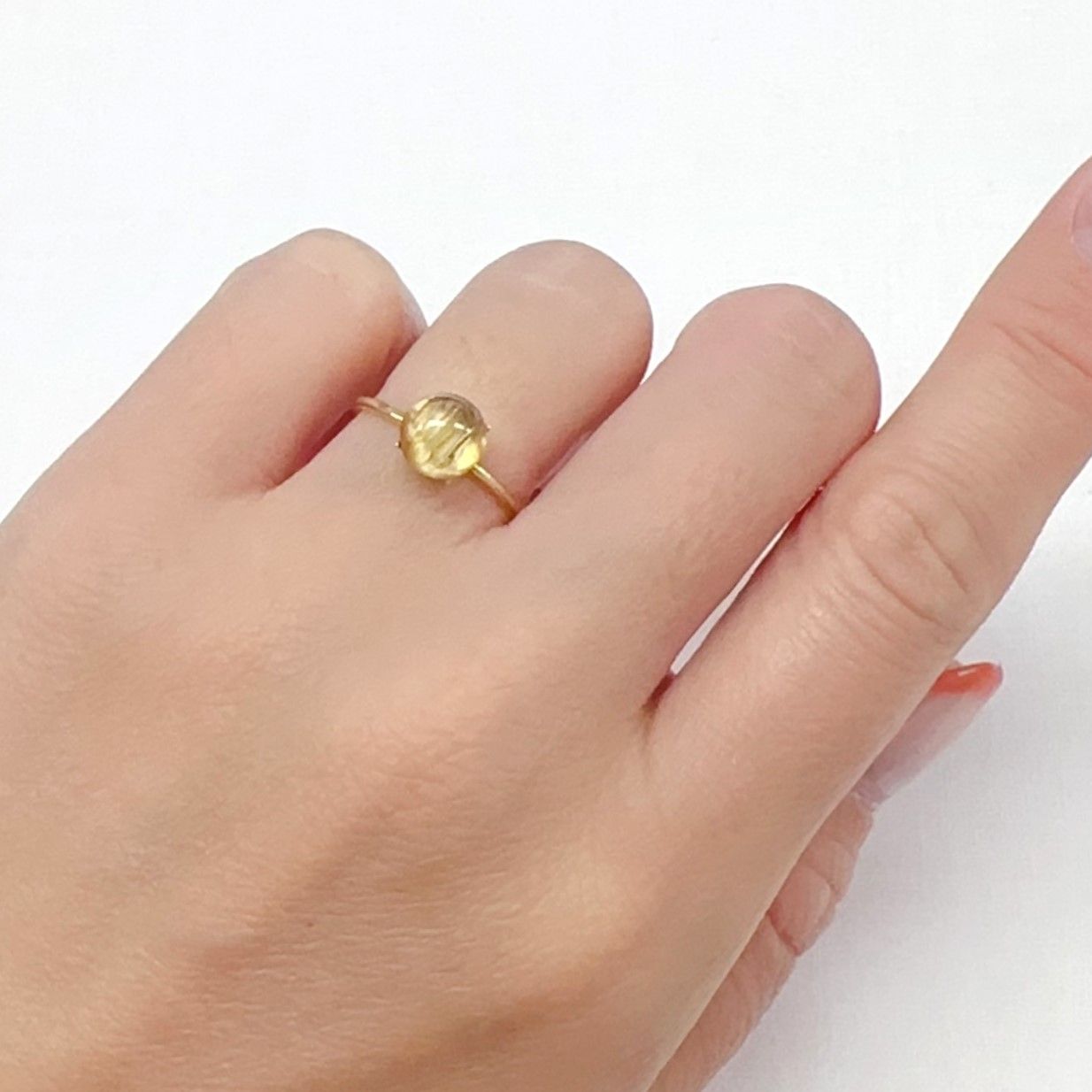 ルチルクオーツ キャッツアイ ブラジル産 1.84ct[240427333]7.1x7.1mm前後