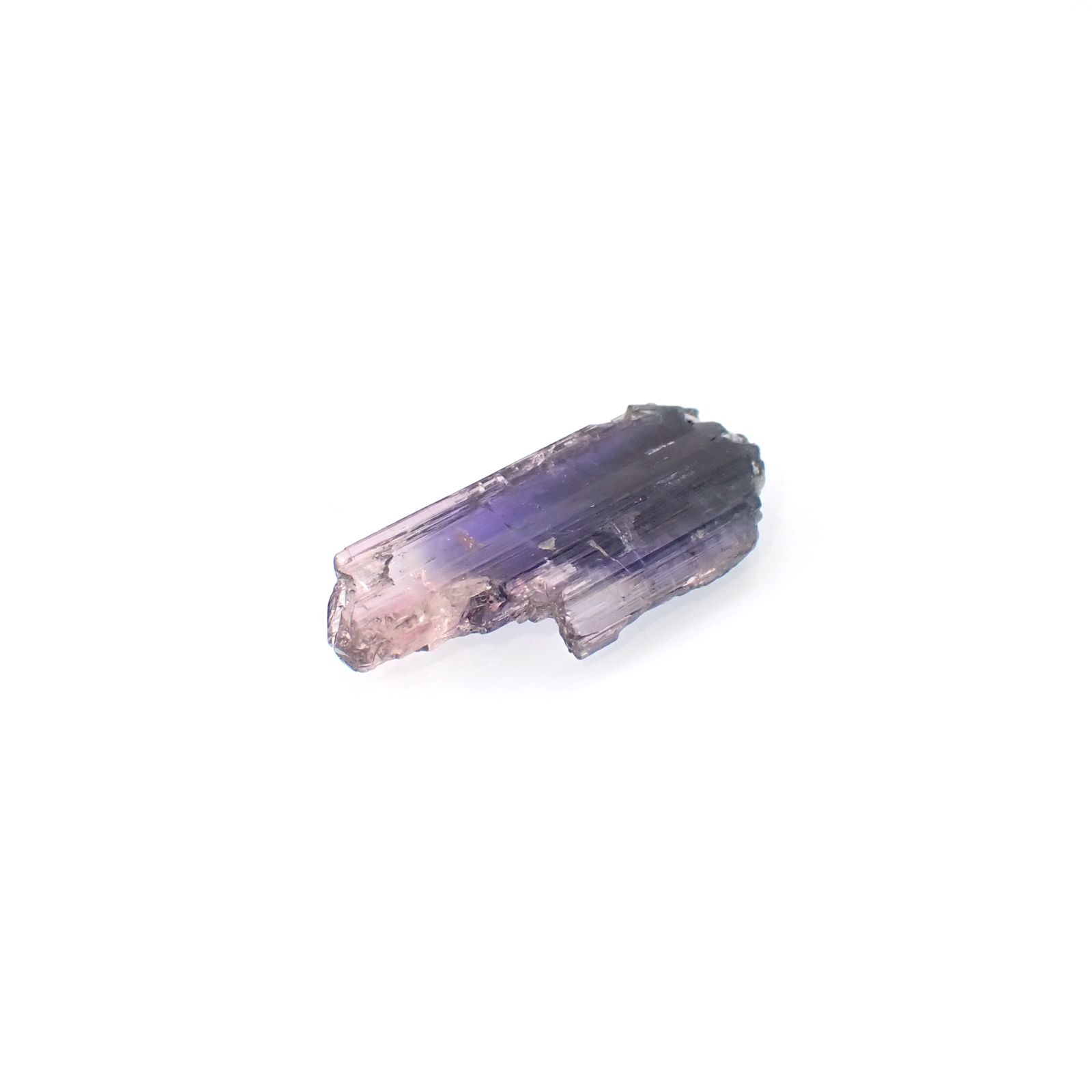 バイカラータンザナイト 原石(宝石名バイカラー・ゾイサイト)タンザニア産 5.750ct ソ付(彩珠)[230622313]21.8x9mm前後