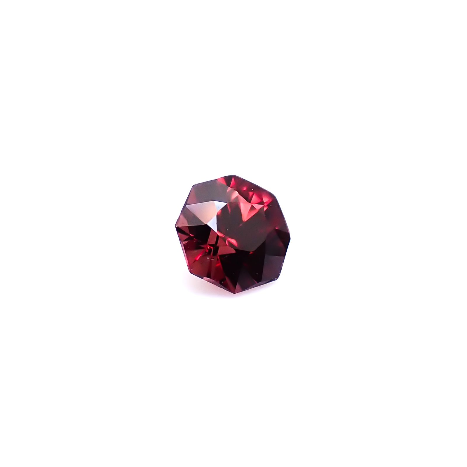 ◇オクタゴンカット◇レッドジルコン(宝石名ジルコン)スリランカ/カンボジア産 識別済 0.71ct / 4.9x4.8mm前後 [260732551]