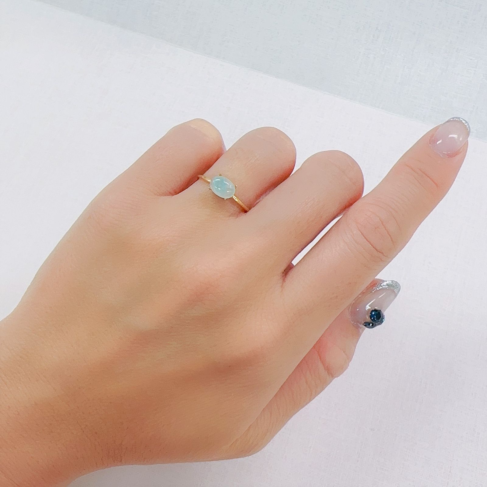 パライバトルマリンインクォーツ ブラジル産 0.95ct[230622392]7.1x5.1mm前後
