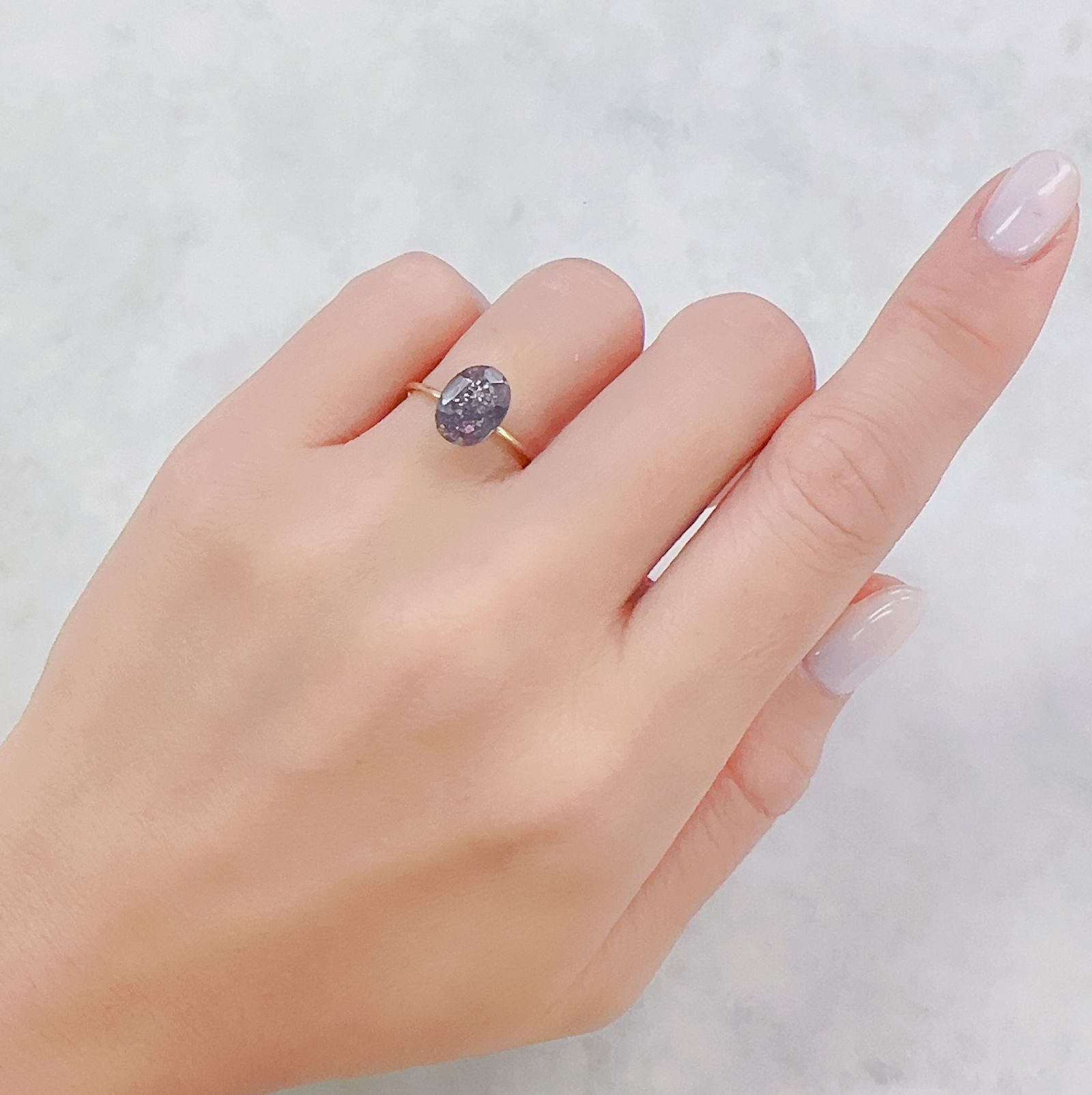 ブラッドショットアイオライト インド産 1.41ct[230622534]9.3x7.1mm前後