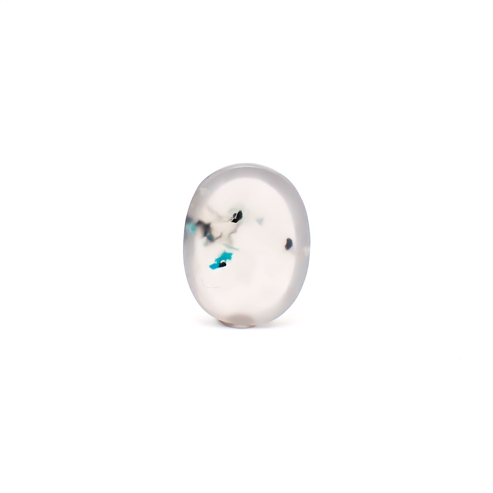 コッパークリソコラインカルセドニー インドネシア産 4.80ct / 15.8x12.1mm前後 [260932796]