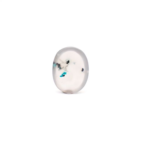コッパークリソコラインカルセドニー インドネシア産 4.80ct / 15.8x12.1mm前後 [260932796]