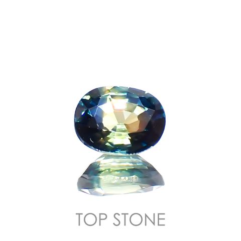 バイカラーサファイア(宝石名サファイア)マダガスカル/オーストラリア産 0.48ct 識別済[230320903]5x3.8mm前後