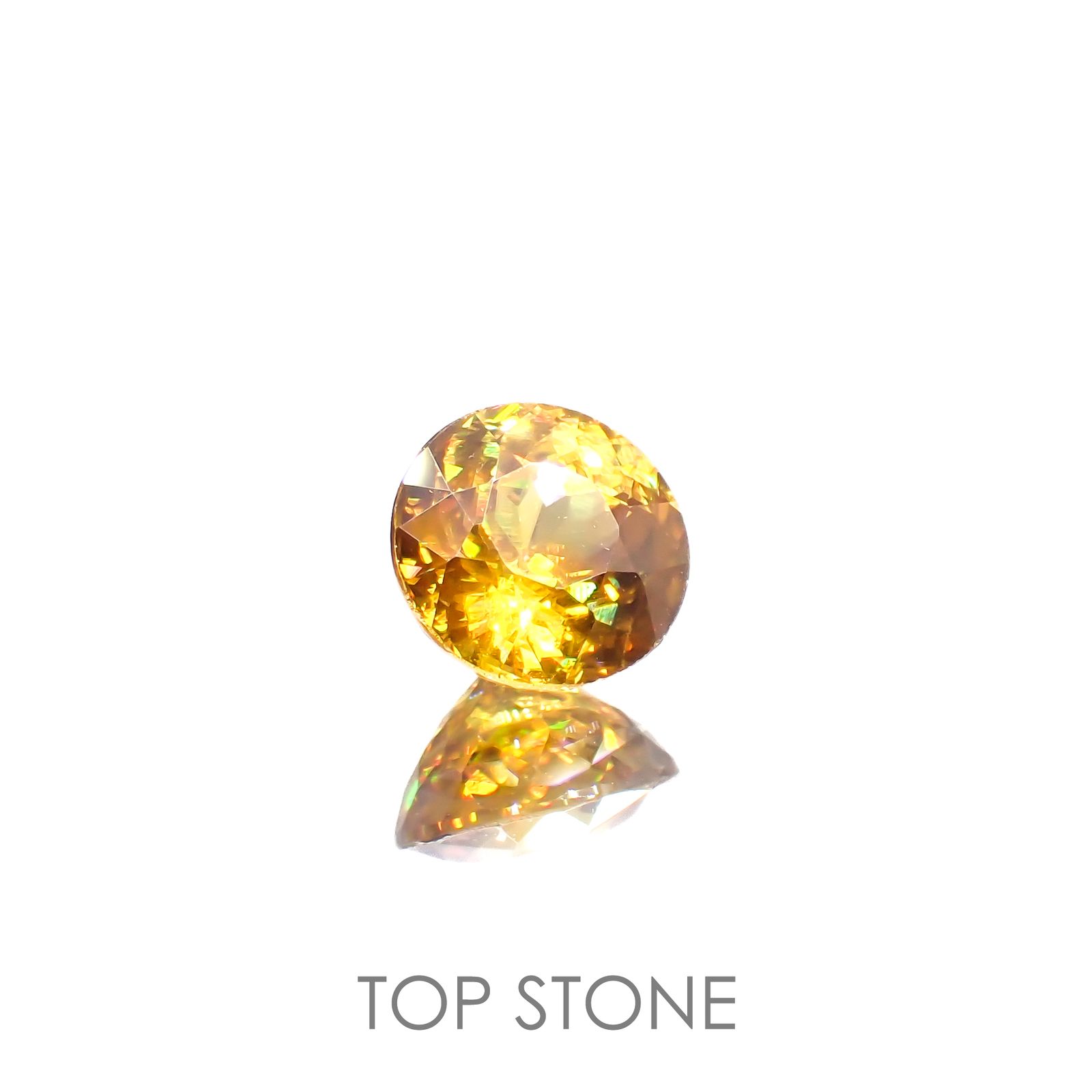 ゴールデンスフェーン(宝石名スフェーン)ナミビア産 1.00ct 識別済[220616570]6.1x6mm前後