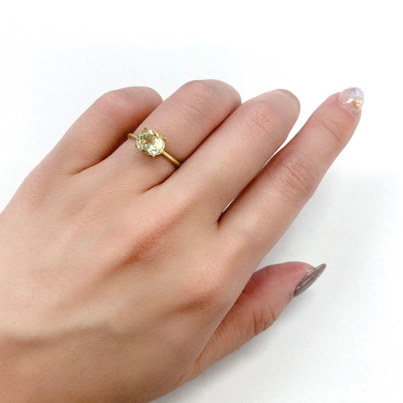 シリマナイト(宝石名シリマナイト) インド産 1.63ct 識別済[210510672]8×6.2mm前後