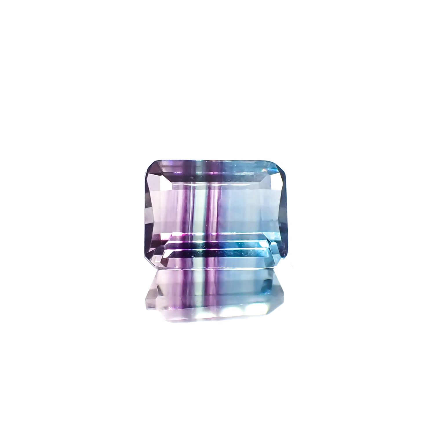 パーティカラーフローライト ブラジル産 3.00ct[230321179]8.9x6.9mm前後