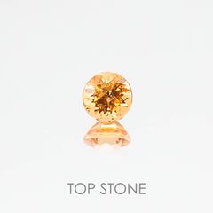 スペサルティンガーネット マンダリンオレンジカラー(宝石名スペサルティン・ガーネット) ケニア産 0.36ct 識別済[20084399]3.9×3.9mm前後