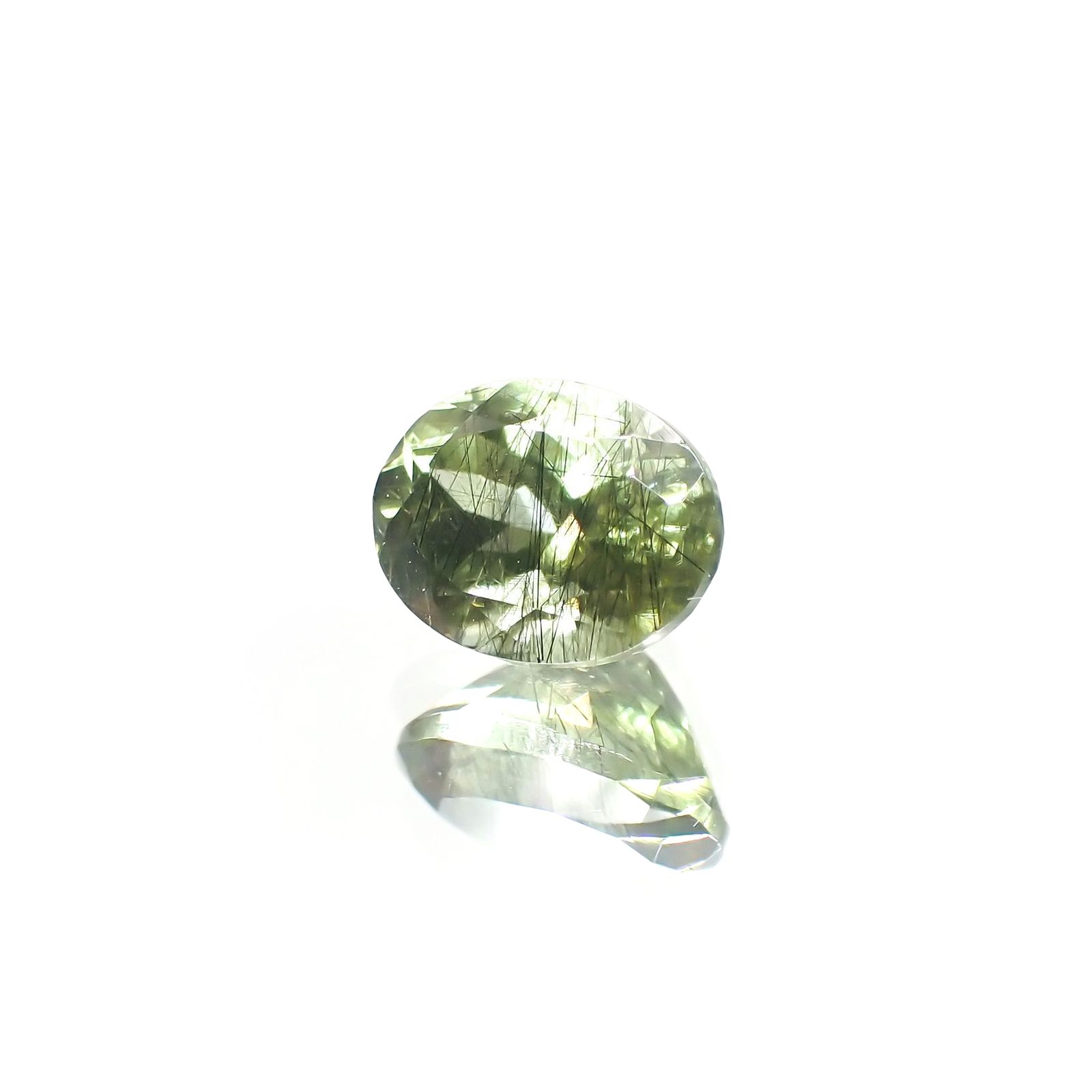 ルドウィジャイトインペリドット(宝石名ルドウィジャイトインペリドット) パキスタン産 識別済 1.73ct / 8x6.1mm前後 [260413499]