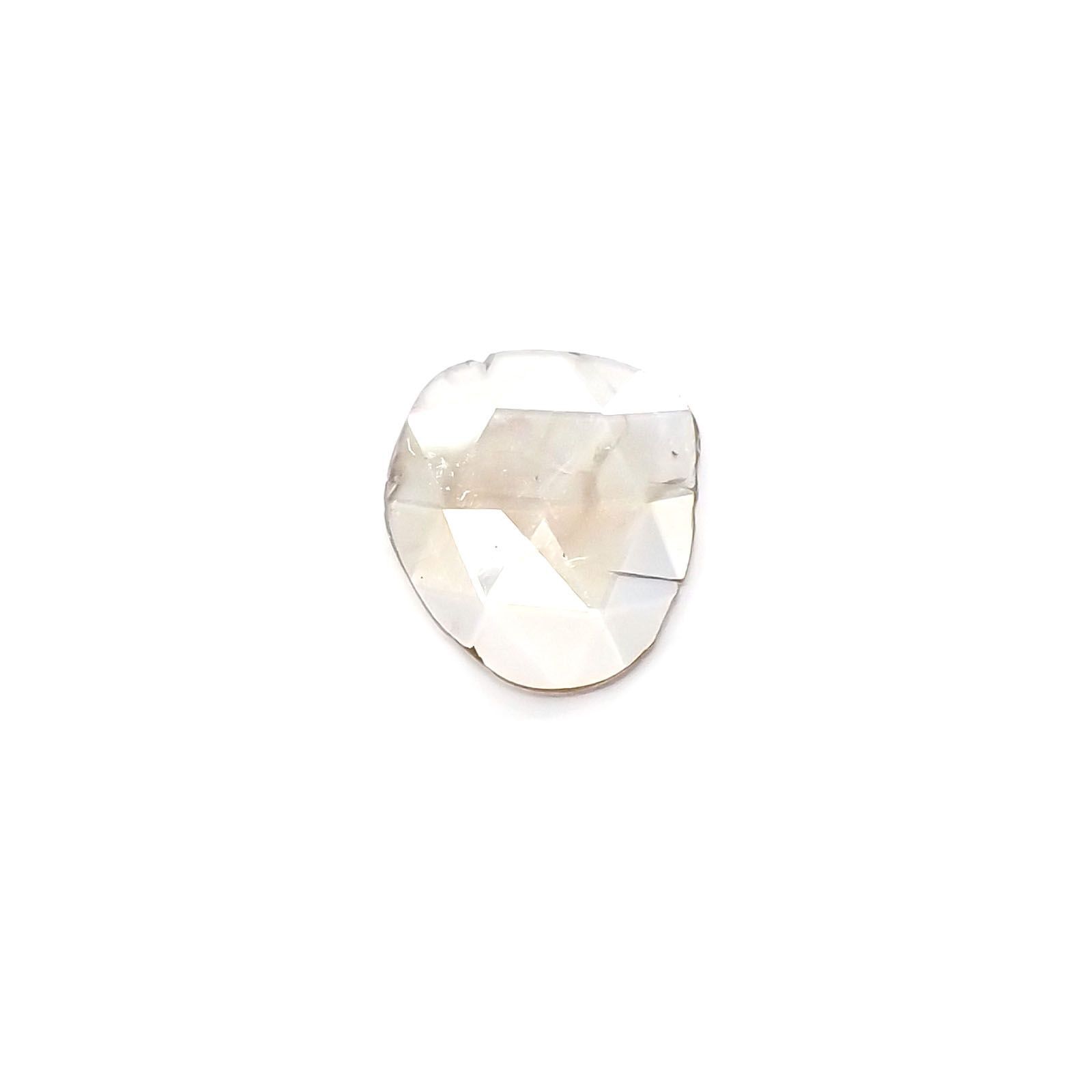 スライスダイヤモンド 南アフリカ産 原石・結晶  0.17ct[21036571]6.3×5.9mm前後