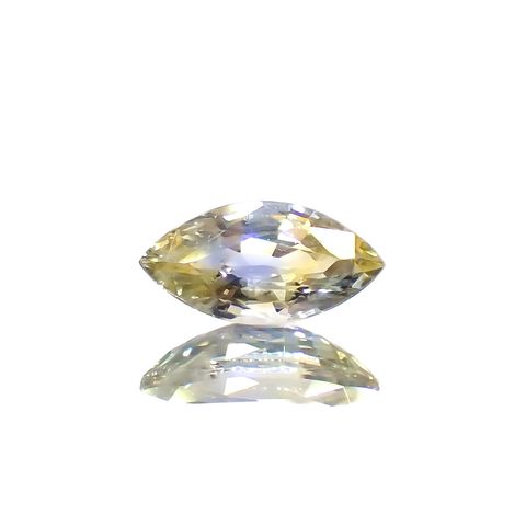 バイカラーサファイア(宝石名サファイア)スリランカ 0.27ct 識別済[230823025]5.7x2.9mm前後