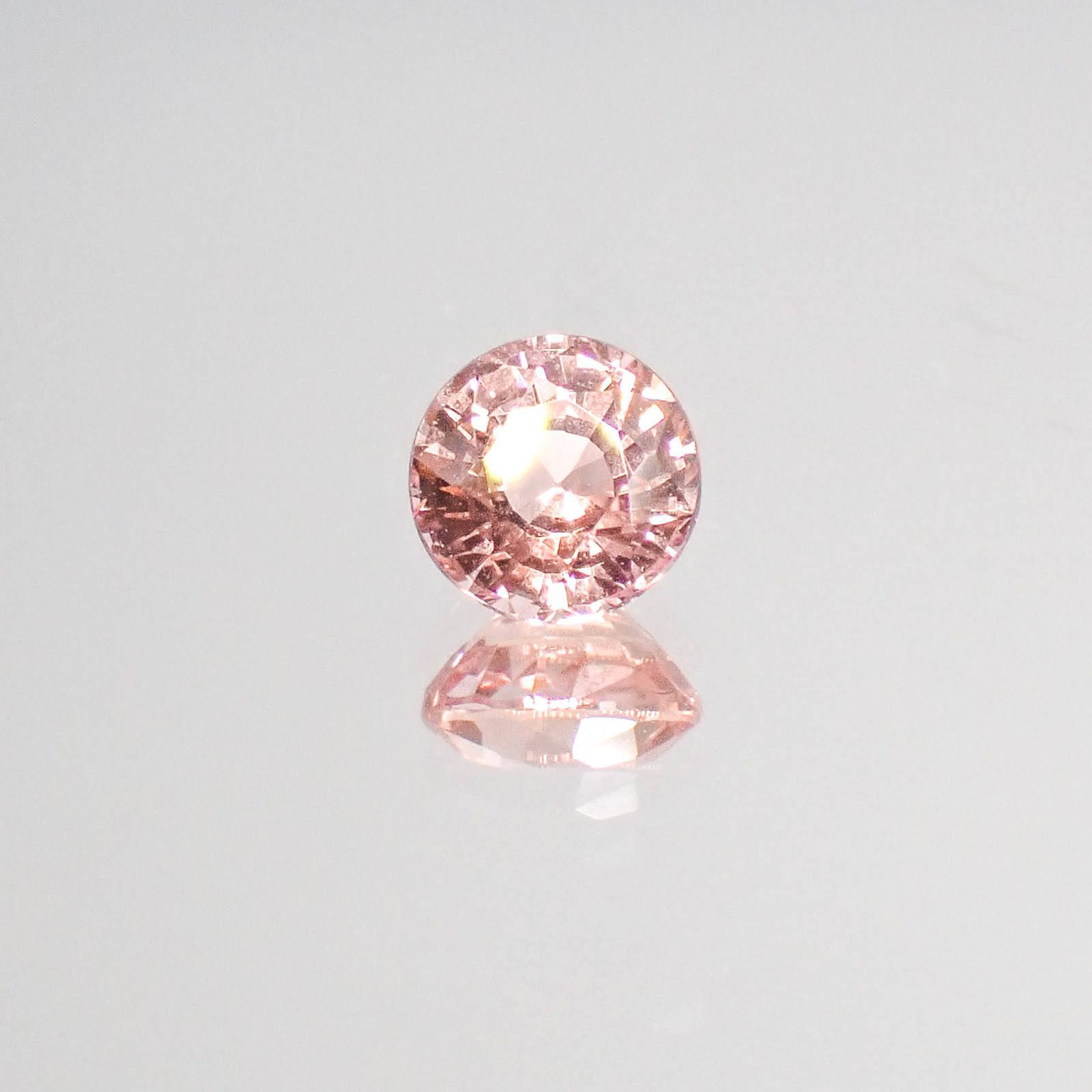 パパラチャサファイア スリランカ産 0.52ct CGL鑑付[20062892]4.5×4.5mm前後