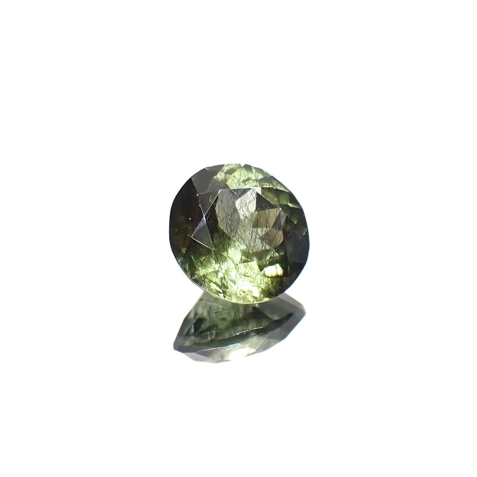 ルドウィジャイトインペリドット パキスタン産 1.48ct / 7.3x7.1mm前後 [260419512]