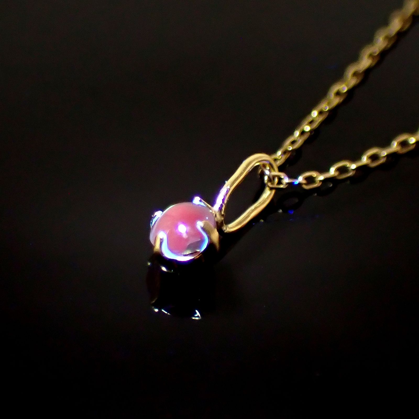 ◇K18 Petitデザイン限定品◇一粒石ジュエリー | アレキサンドライトキャッツアイ 3mm [チャーム/ペンダントトップ※チェーン別売り]