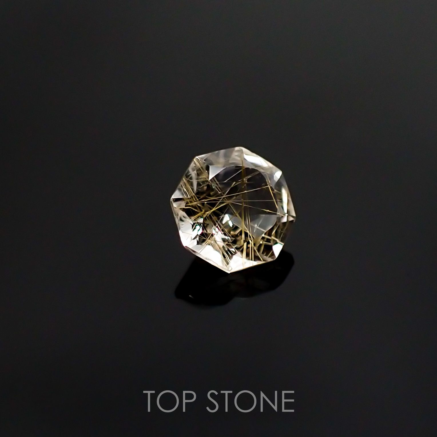 ◇オクタゴンカット◇ルチルクォーツSA ブラジル産 ルース 0.5ct[210511015]5×5mm前後