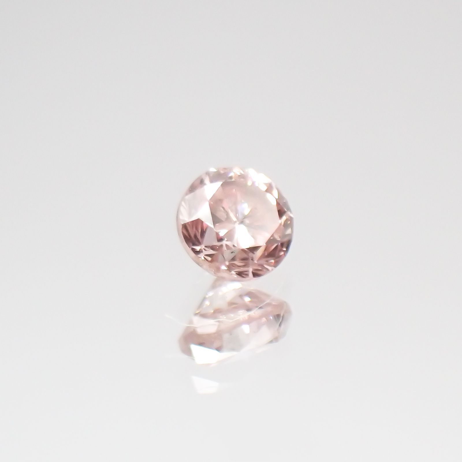 ピンクダイヤモンド SI-2 / FANCY ORANGY PINK ソーティング付 ルース 0.07ct[210611088]2.3×2.4mm前後