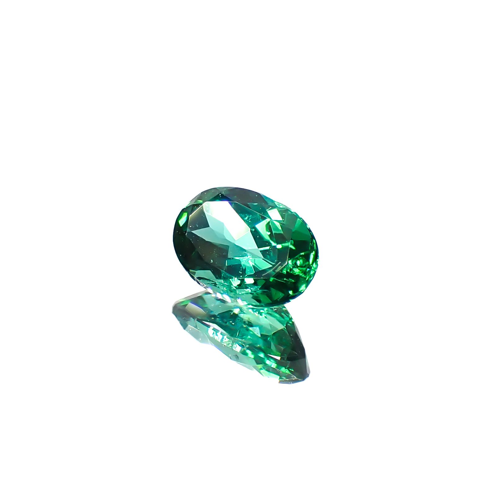 パライバトルマリン(宝石名トルマリン/別名パライバ・トルマリン)ブラジル・キントス鉱山産 0.438ct ソ付(宝貴協)[240928716]5.97x3.97mm前後