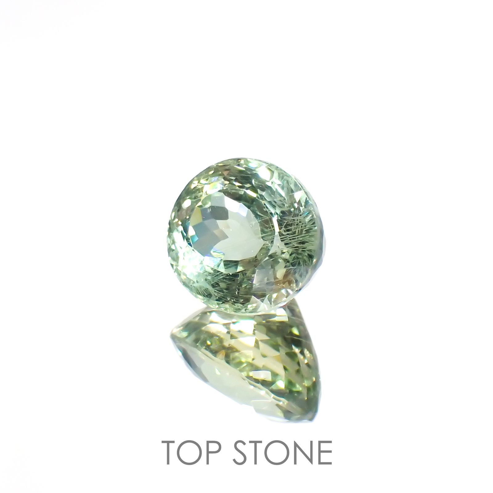 グリーンアパタイト(宝石名アパタイト) マダガスカル産 2.00ct 識別済[20106872]7.8×6.8mm前後
