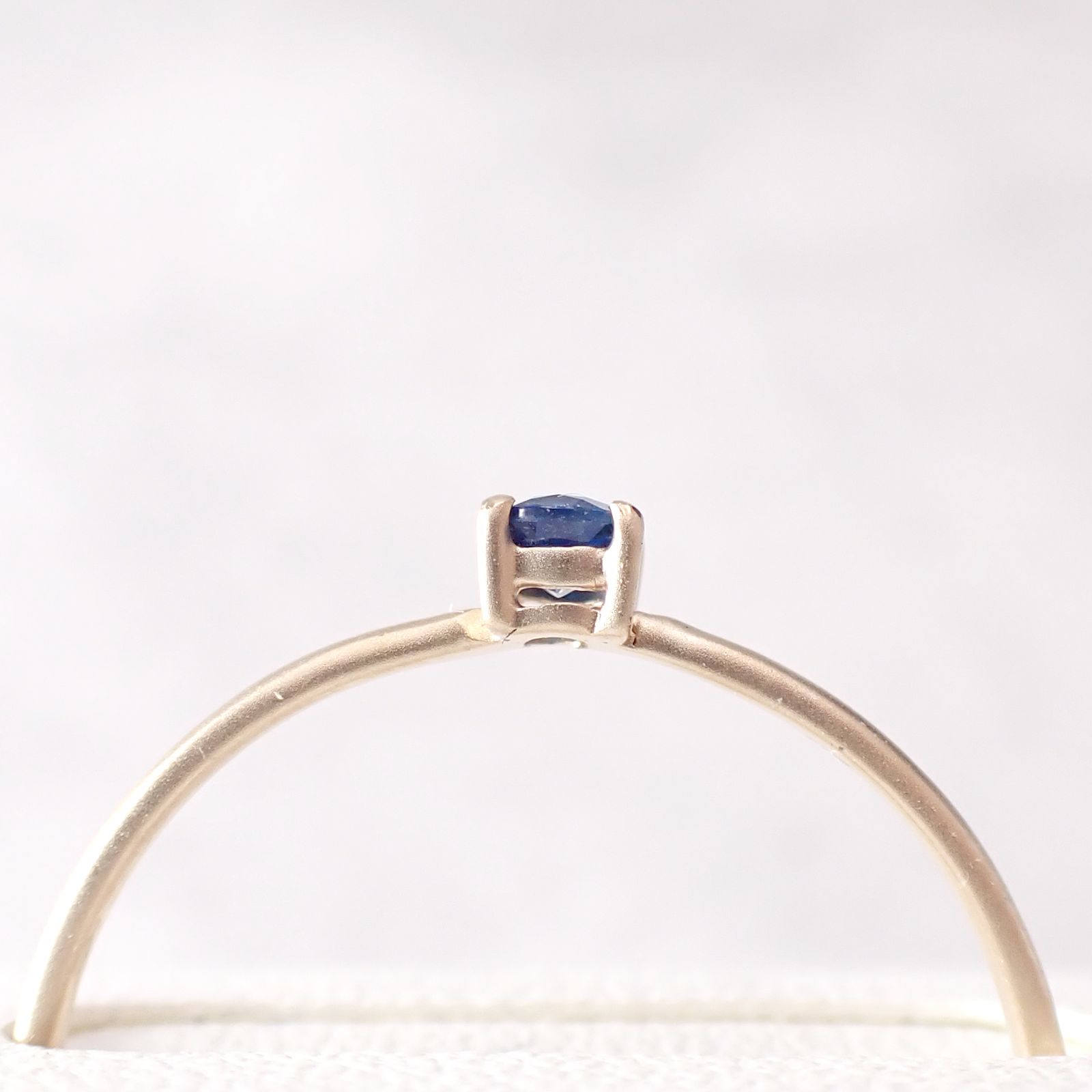 リング空枠：石留め▶ユークレース（お客様製作例）