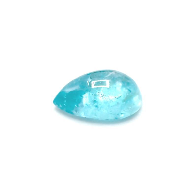 パライバトルマリン(宝石名トルマリン/別名パライバ・トルマリン)ブラジル・キントス鉱山産 0.442ct ソ付(宝貴協)[231224366]6x4mm前後