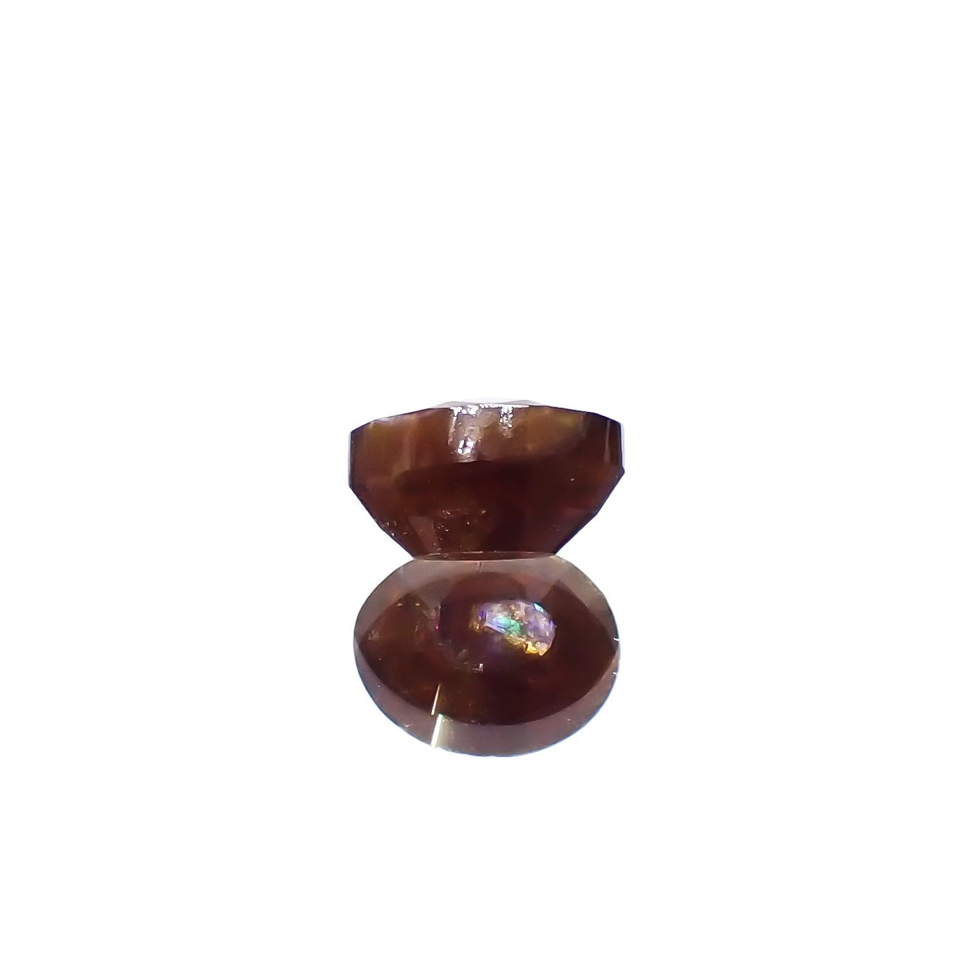 ◇チェッカーカット◇レインボーガーネット 日本・奈良県産 1.65ct[240125542]6.8x5.5mm前後