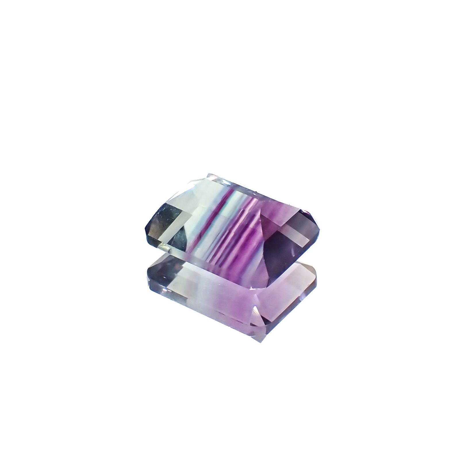 パーティカラーフローライト フルオレッセンス ブラジル産 4.01ct[230823268]10.1x7.9mm前後
