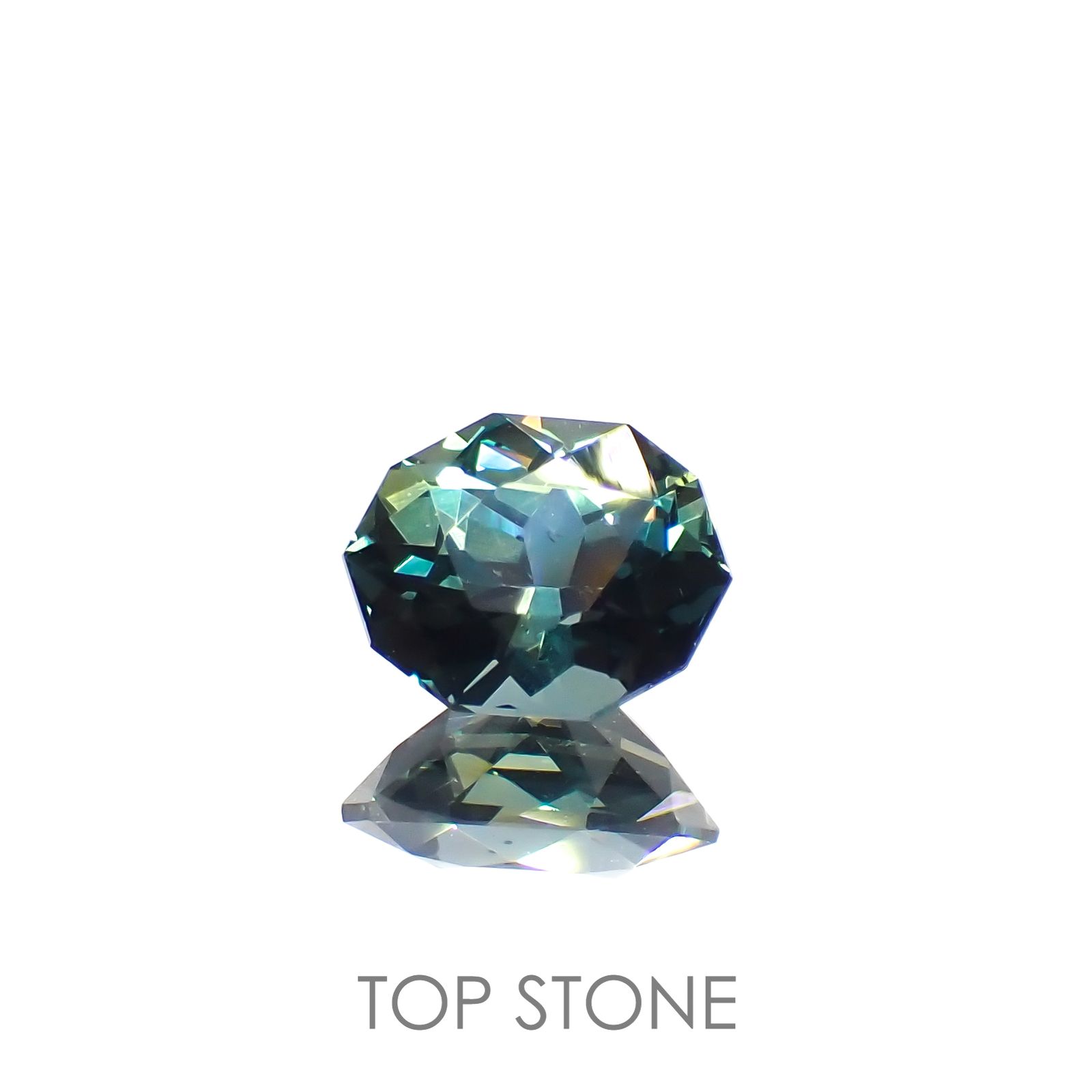 ◇カスタムカット◇バイカラーサファイア オーストラリア産 1.10ct[221018361]6.9x5.3mm前後