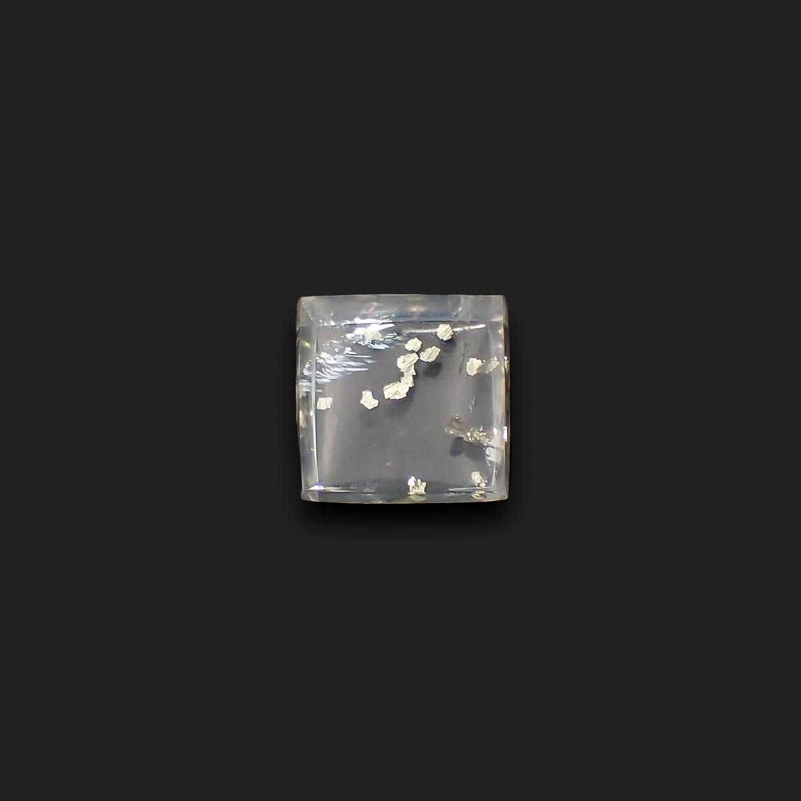 パイライトインクォーツ ブラジル産 10.38ct[240225914]13.2x13.2mm前後