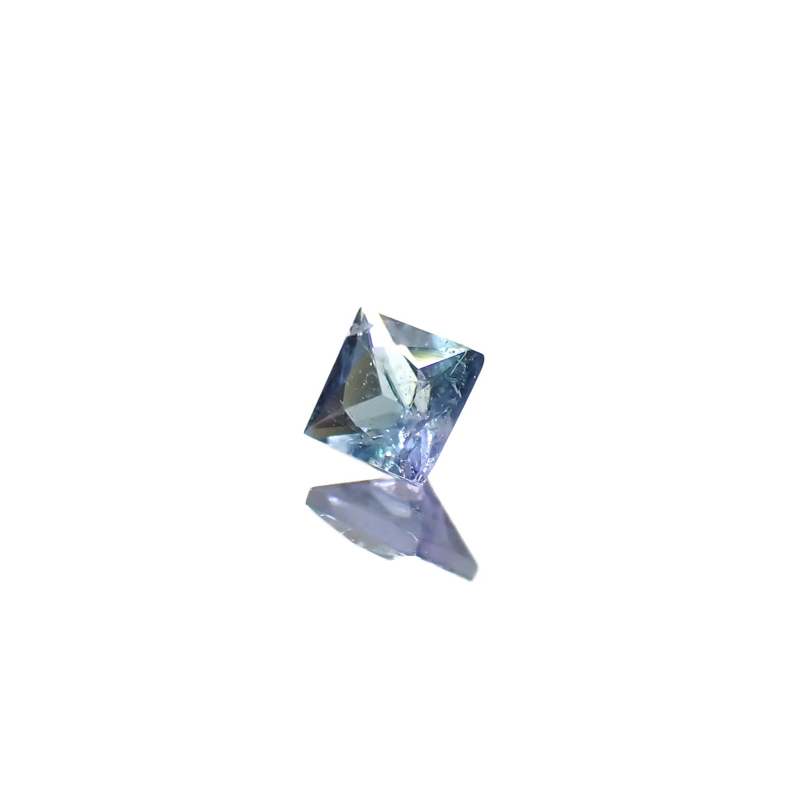 ◇プリンセスカット◇ブルーコーネルピン(宝石名ブルー・コーネルピン)タンザニア産 0.11ct 識別済[240527689]2.6x2.6mm前後
