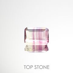 バイカラーフローライト 中国産 1.69ct[220917998]8x5.9mm前後