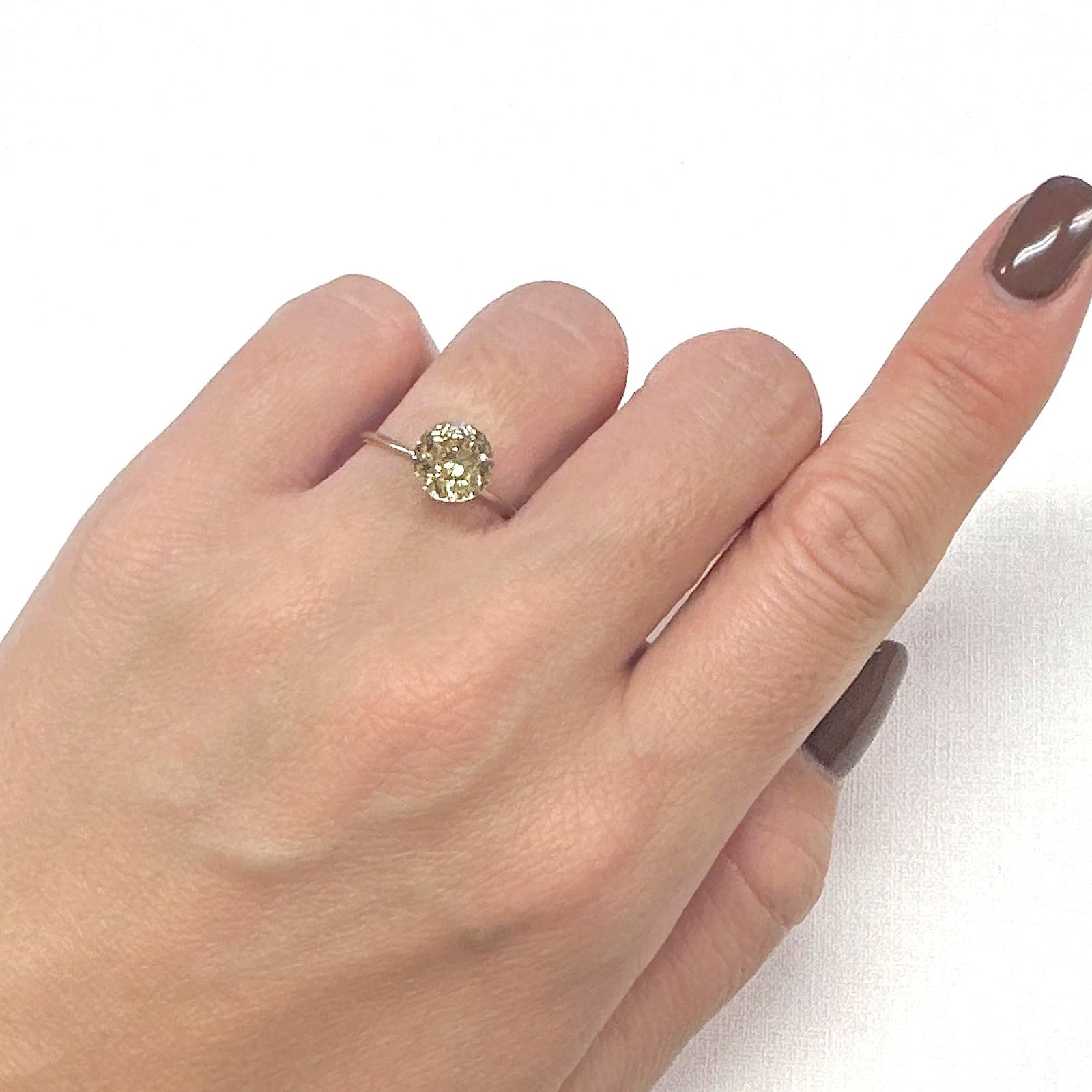 イエロージルコン(宝石名ジルコン)スリランカ/カンボジア産 2.39ct 識別済[220114831]7.7x7.7mm前後