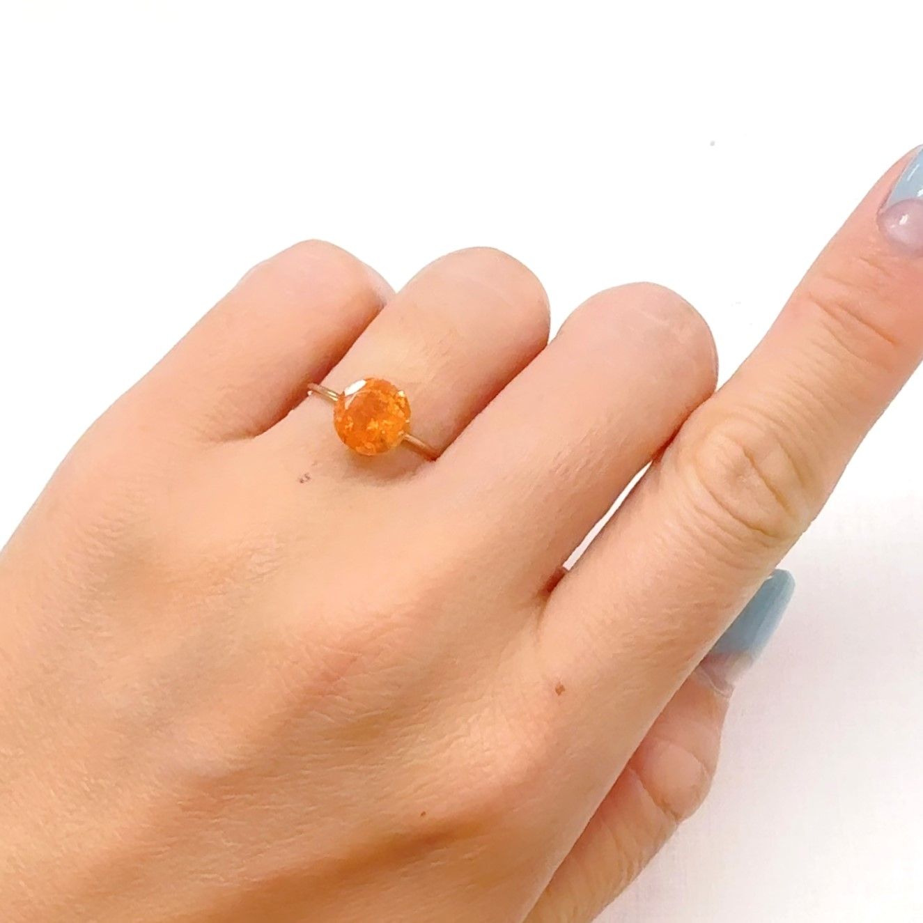 イリュージョンサンストーン タンザニア産 1.77ct[240728542]8.1x8.1mm前後