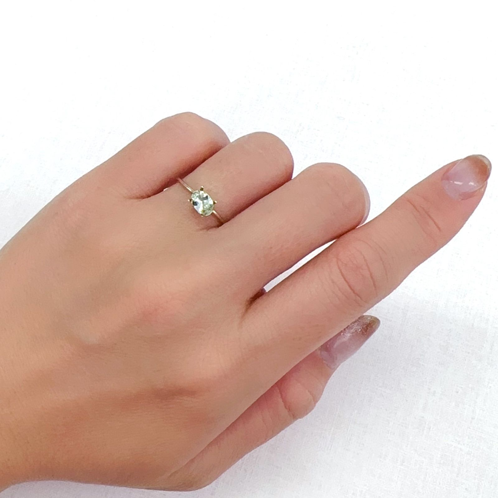 ミントガーネット タンザニア産 0.61ct[231023726]6.5x4.5mm前後