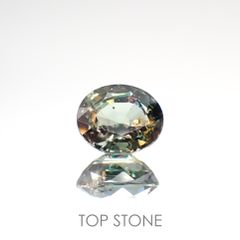 バイカラーサファイア(宝石名バイカラー・サファイア) マダガスカル/スリランカ産 1.38ct 識別済[210912480]6.8×5.8mm前後