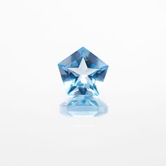 <ランダムセレクト1個販売> ◇ペンタゴンカット◇スイスブルートパーズSA(宝石名ブルー・トパーズ) ブラジル産 0.28ct前後 識別済[20128157]4×4mm前後