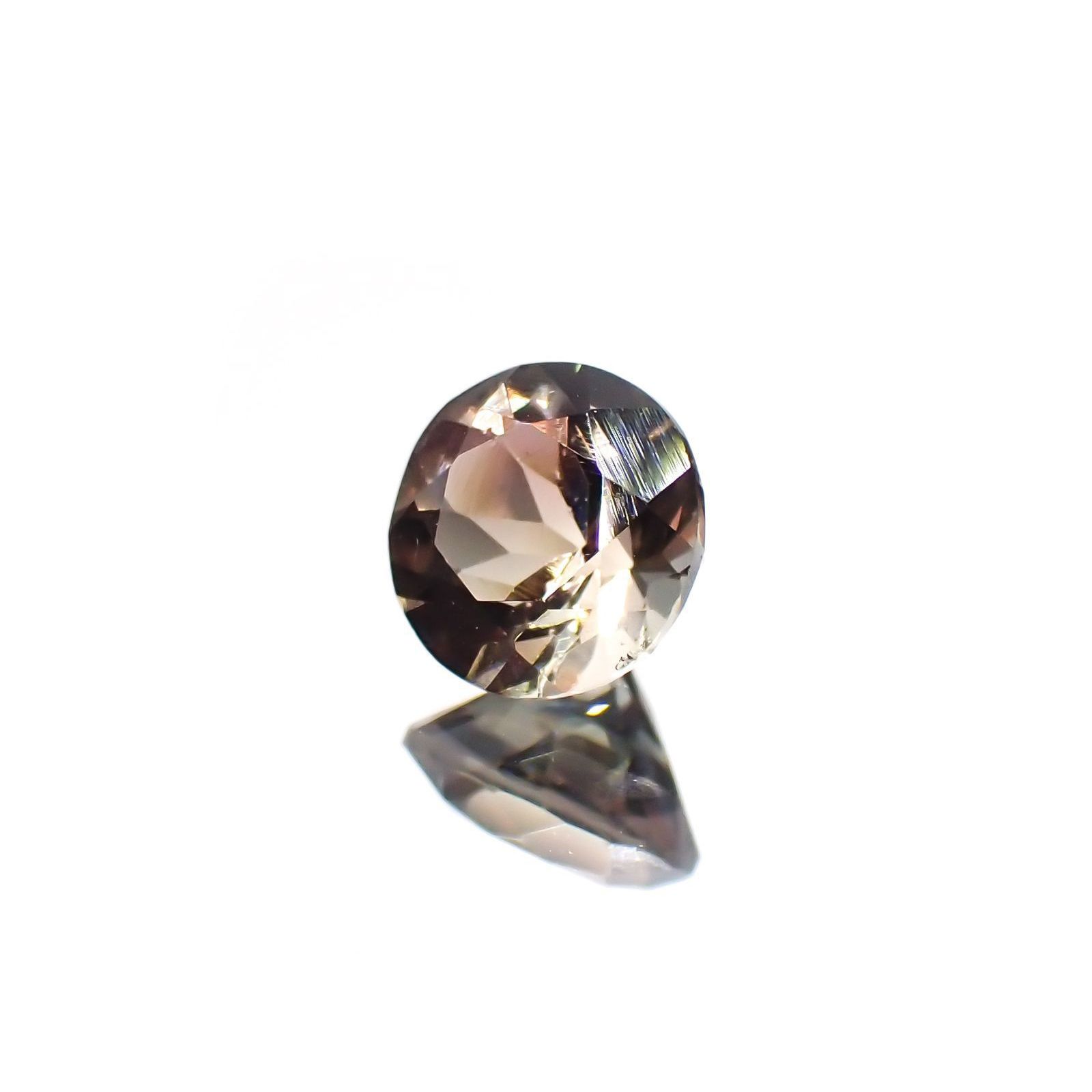 バイカラーオレゴンサンストーン(宝石名ラブラドライト)アメリカ・オレゴン州産 識別済 0.71ct / 6x6mm前後 [220114644]