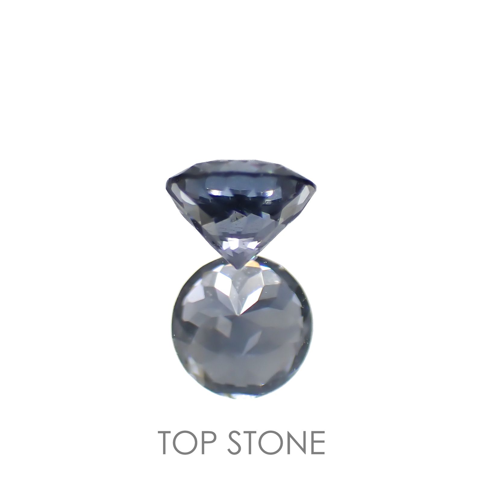 グレイッシュブルースピネル(宝石名スピネル)ビルマ/マダガスカル産 0.43ct 識別済[220817436]4.5x4.5mm前後