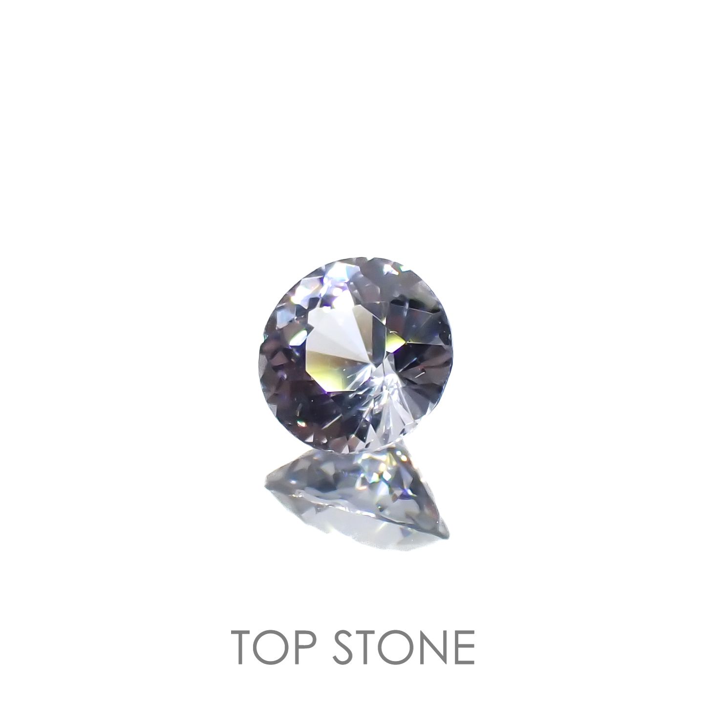 グレイッシュブルースピネル(宝石名スピネル)ビルマ/マダガスカル産 0.43ct 識別済[220716964]4.7x4.6mm前後