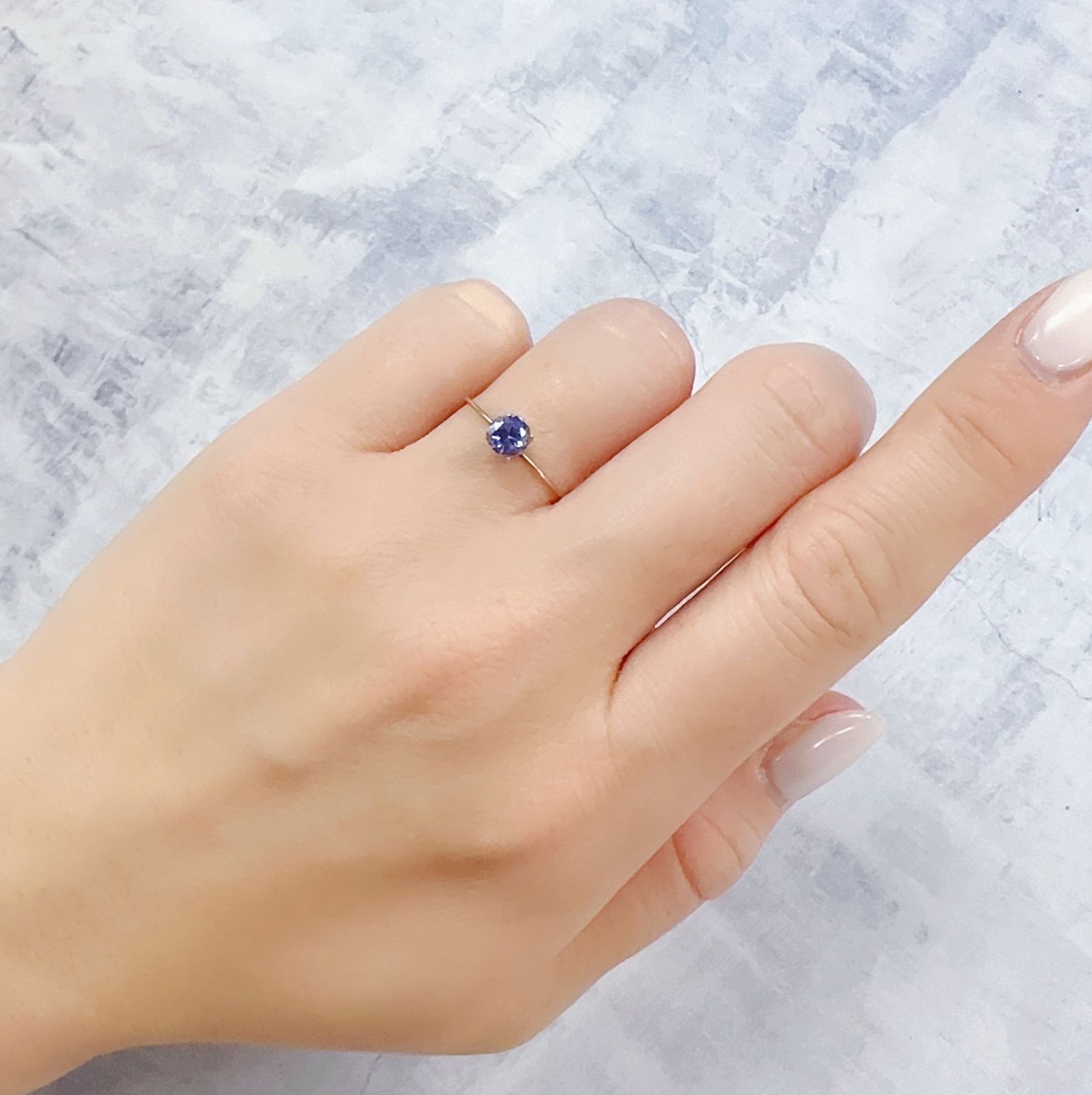 タンザナイト(宝石名タンザナイト)タンザニア産 0.46ct 識別済[230120200]4.9x4.8mm前後
