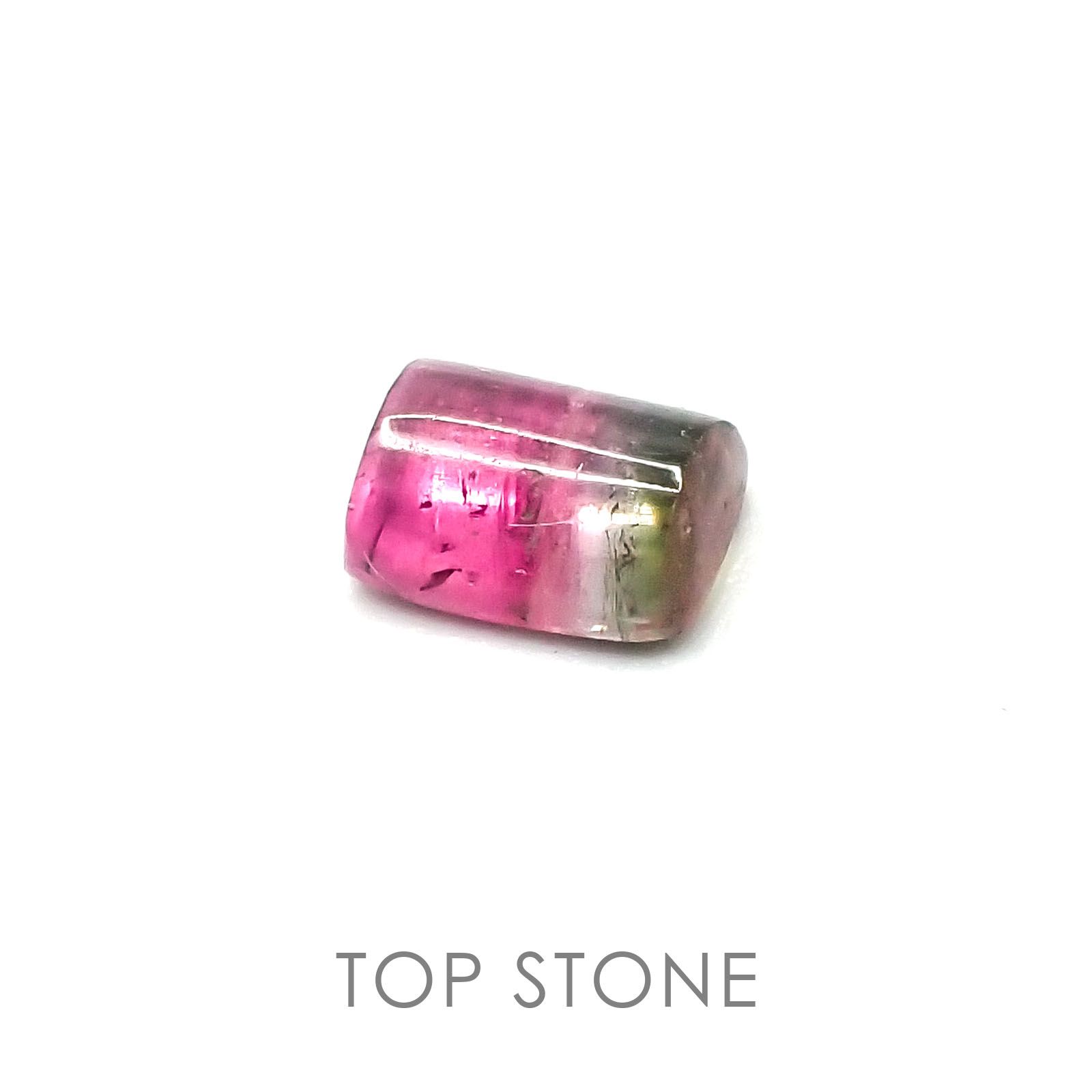 トリカラートルマリン(宝石名トリカラー・トルマリン) ブラジル産 1.19ct 識別済[20084838]7×4.8mm前後